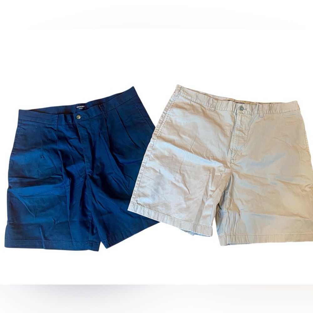 Men’s Khaki Shorts Bundle SZ 38/Tommy Hilfiger & Dockers/Navy & Tan